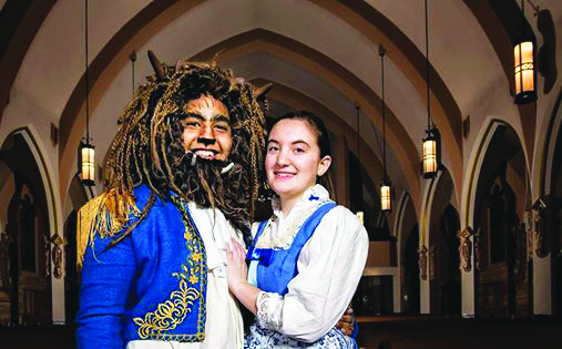 Franklin High School will present Beauty and the Beast on April 8 & 9. Shown, Maya Dechenis and Calvin Castaneda. Photos courtesy of Scott Bump 