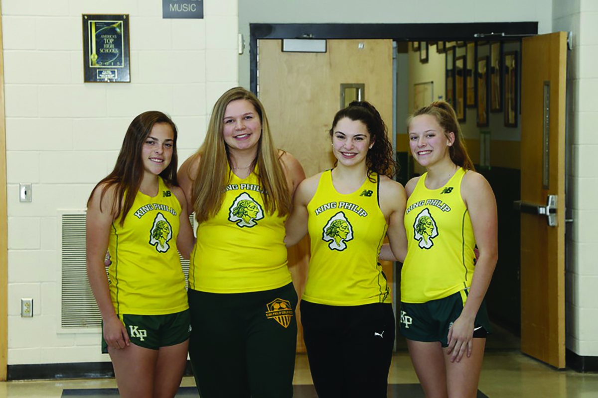 From left, captains Makayla Griffin, Bailee Ziolkowski, Sarah Vigevani and Tori Priestley.  Photo courtesy of Jim Priestley.