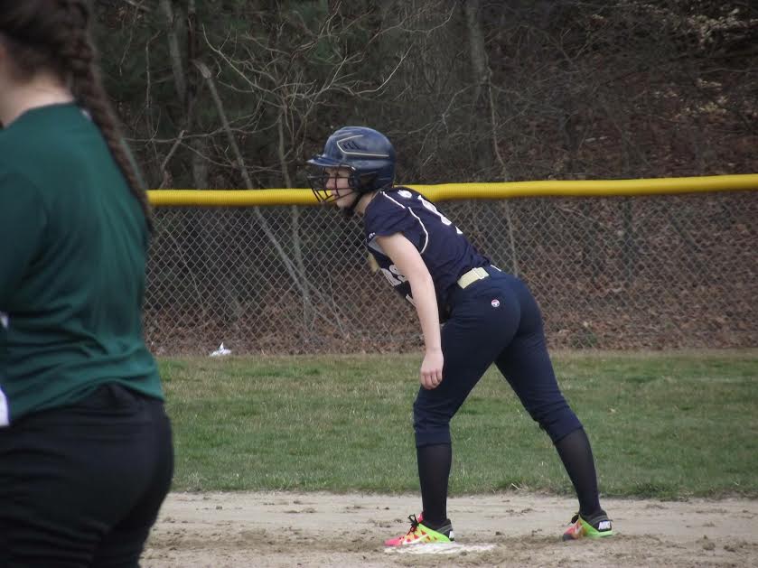 Tri County’s Daelyn Hiduchick makes the most of her dedication and effort to her softball game. She was also approached to join the cheerleading squad, a sport with an entirely different twist.