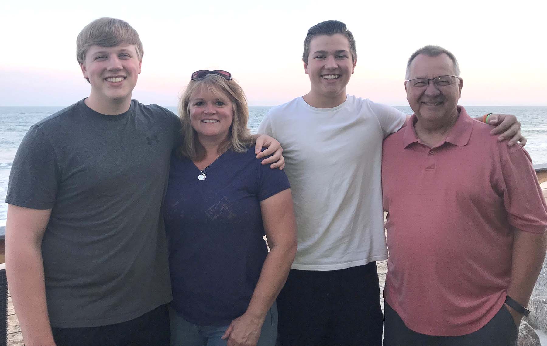 An Ashland family works together.  Pictured (l to r): Jake, Janet, Joshua and Ken. (Photo/supplied)