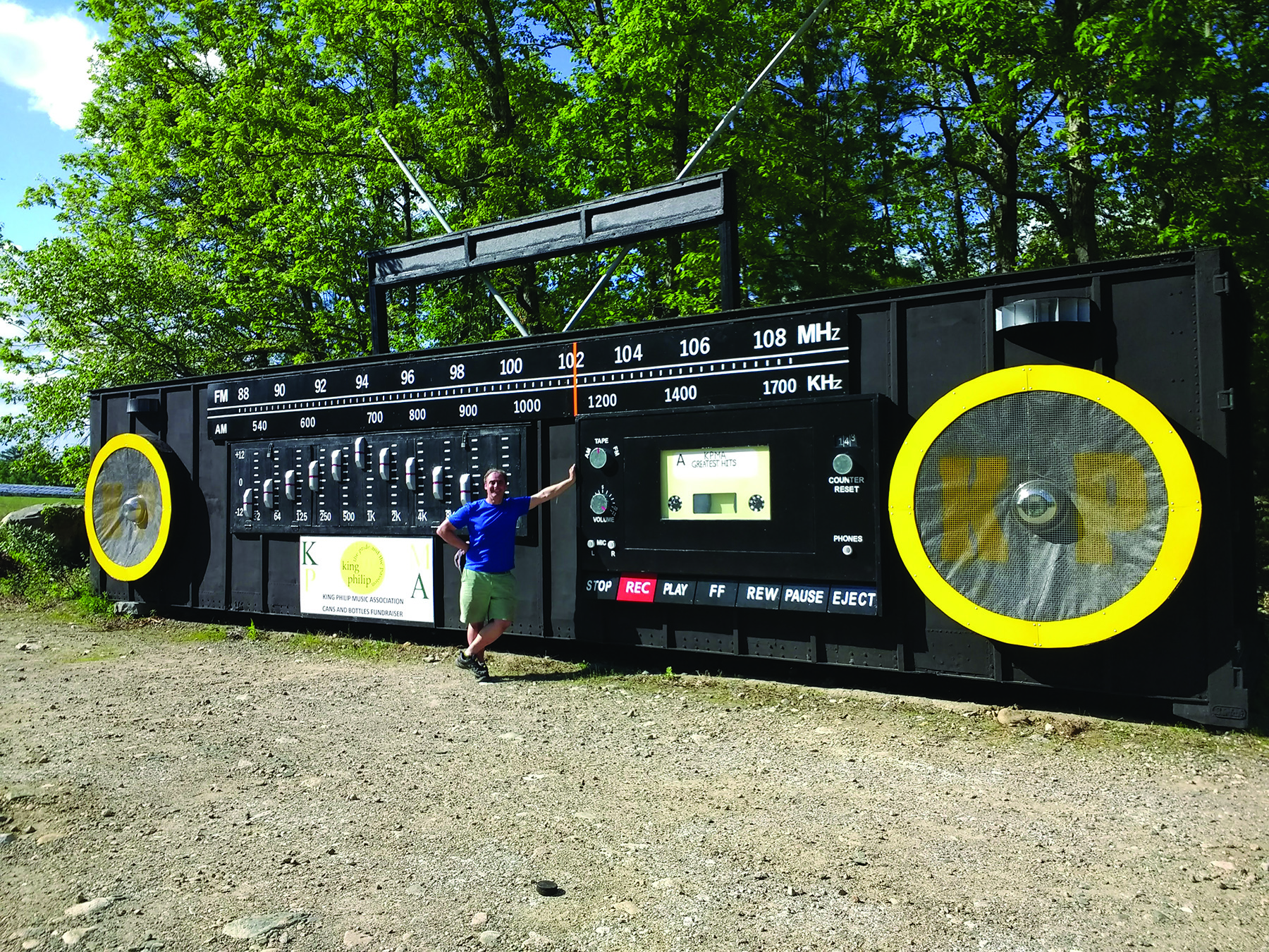 Joe Buckley took his vision for the shed and transformed it into a boom box.