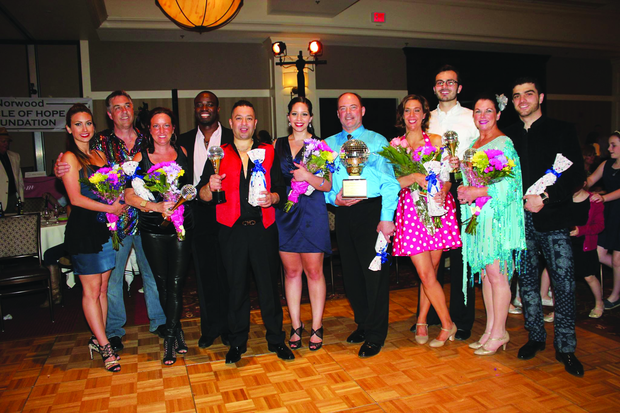 Last year’s contestants: Norwood Fire Chief Anthony Greeley, State Representative John Rogers, Gus Eldaya owner of Gus and Donna’s Barbershop, local real estate agent Julie Gross, Cleveland elementary school teacher Maura Belanger and co owner of Norwood Wine and Liquors, Diane Fruci.