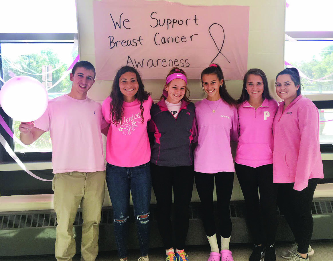 (l to r): Ben Consoles, Melina Connolly, Emma Durant, Jenna Midura, Elise Pereira, and Caitlin Foley. 