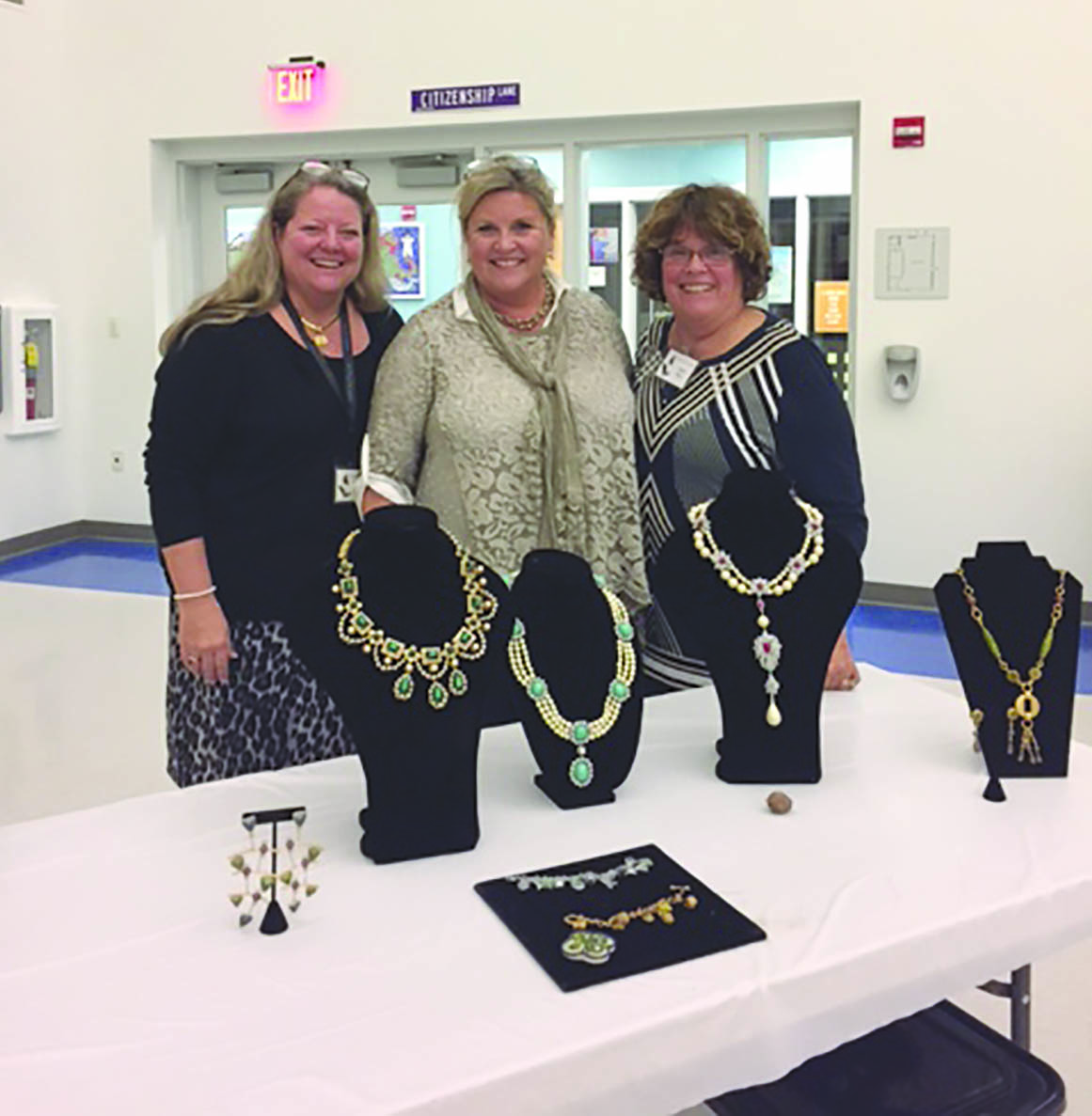 (l to r) Michele Drolette, co-president of the Garden Club of Norfolk, Sarah Boynton, Botanical Art Designer, and Anne Prior, co-president of the Garden Club of Norfolk.