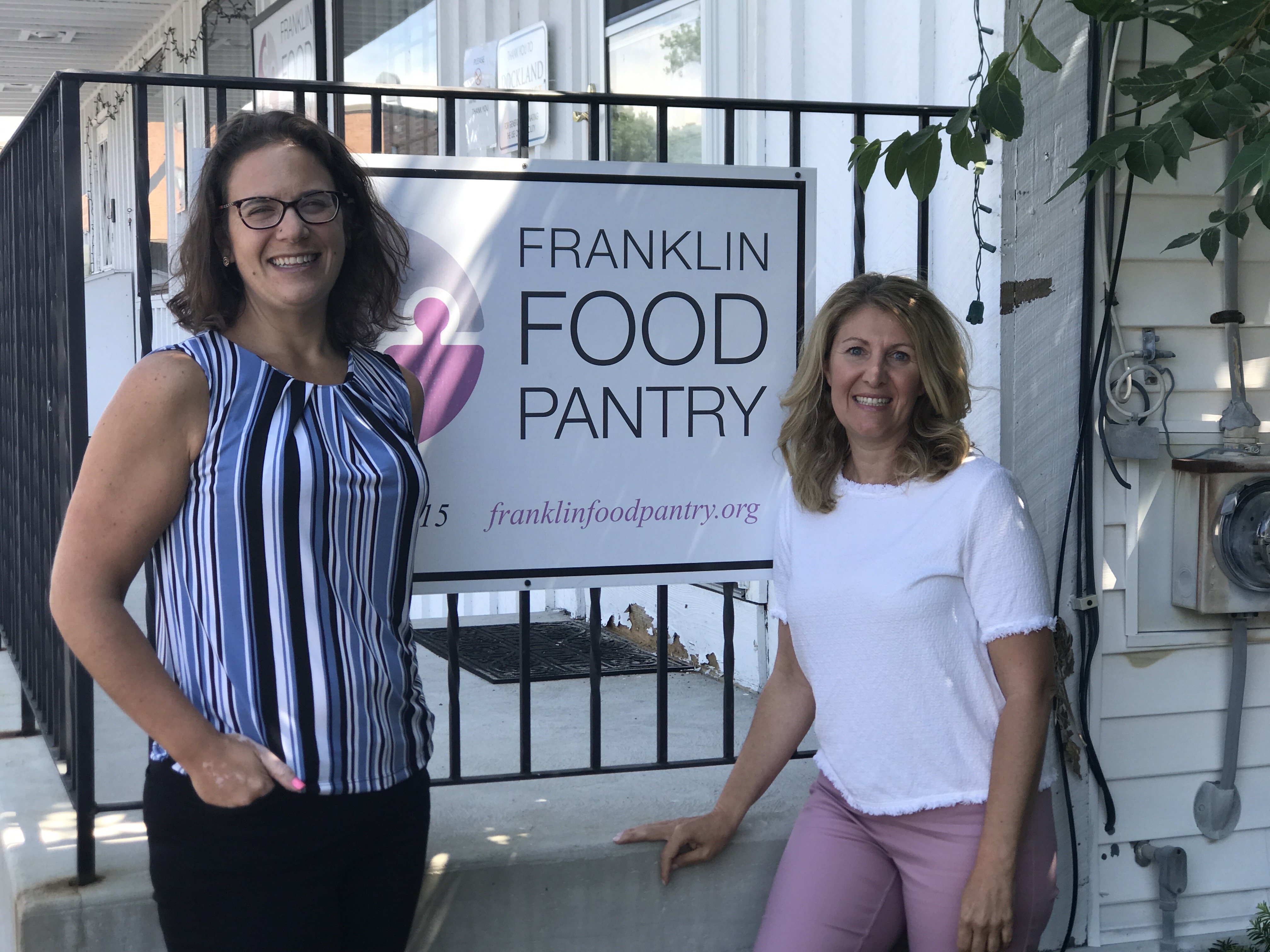 Lynn Calling, the new Executive Director of the Franklin Food Pantry, with Kim Cooper, new Donor Relations Manager for the Organization. To find out more, visit www.franklinfoodpantry.org or call (508) 528-3115.