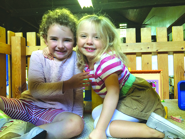 Jo and Charlotte play in the loft and learn to share and use their imaginations.