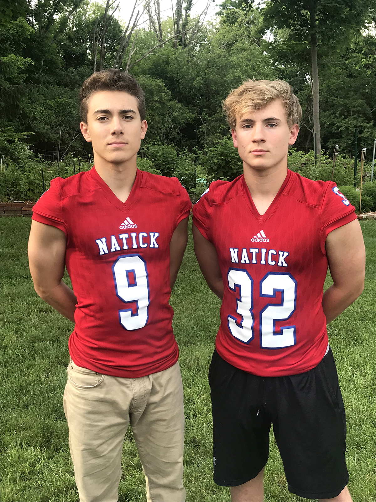 Max Ferrucci, left, and his younger brother Felix are a talented tandem for the Redhawks’ football squad.