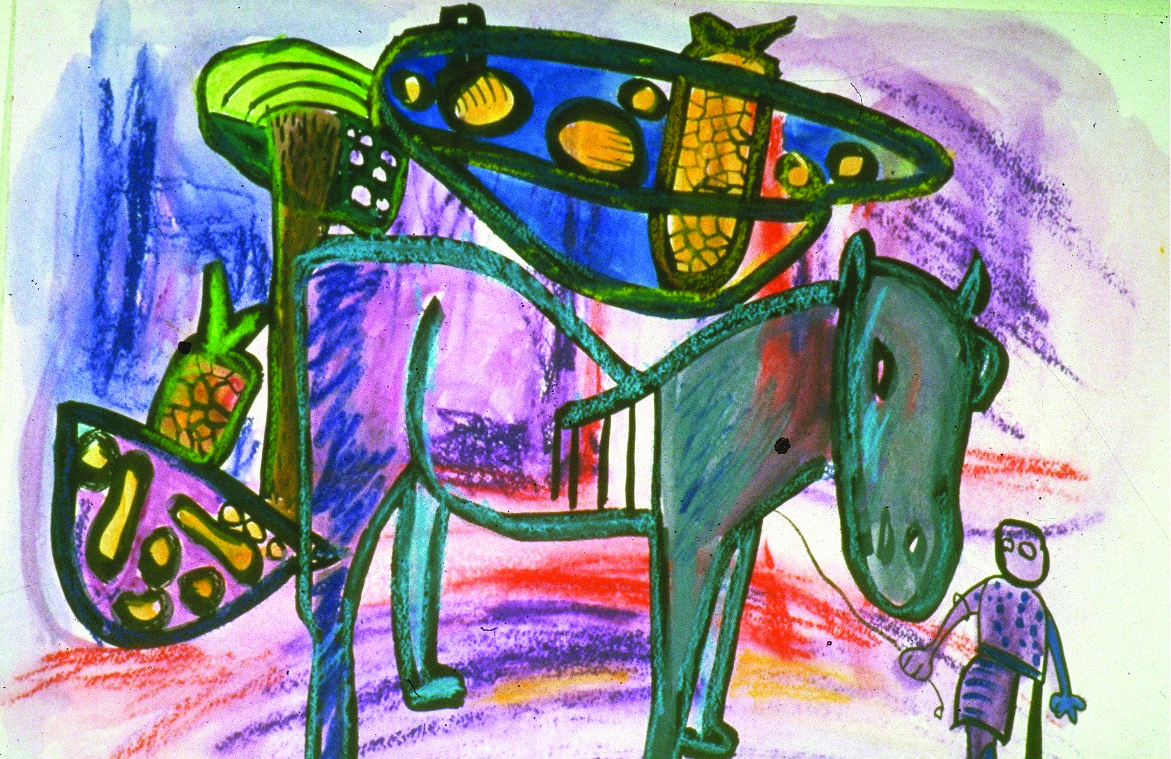 ABOVE: “Boy Taking the Donkey to the Market” by Gilda Sharpe Etteh. (Images/Courtesy of Gilda Sharpe Etteh)