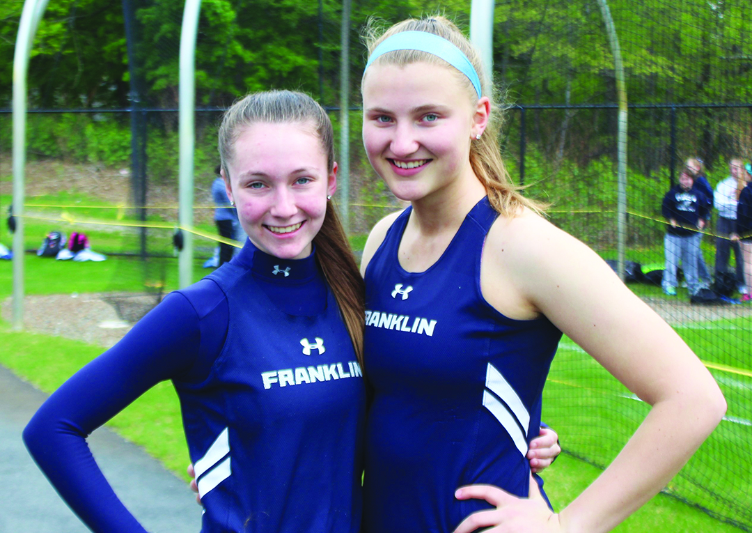 Jess Kroushl and Miranda Smith not only step up for Franklin Track in terms of points, but also in leadership.