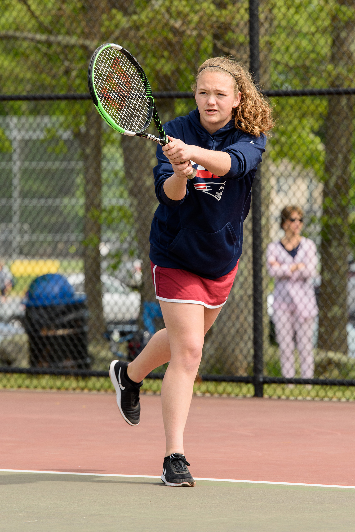 Kaityln Stallings is indeed using her time on a tennis court efficiently, and if she and her teammates can generate some success, then girls tennis at Millis High could be in for a change.