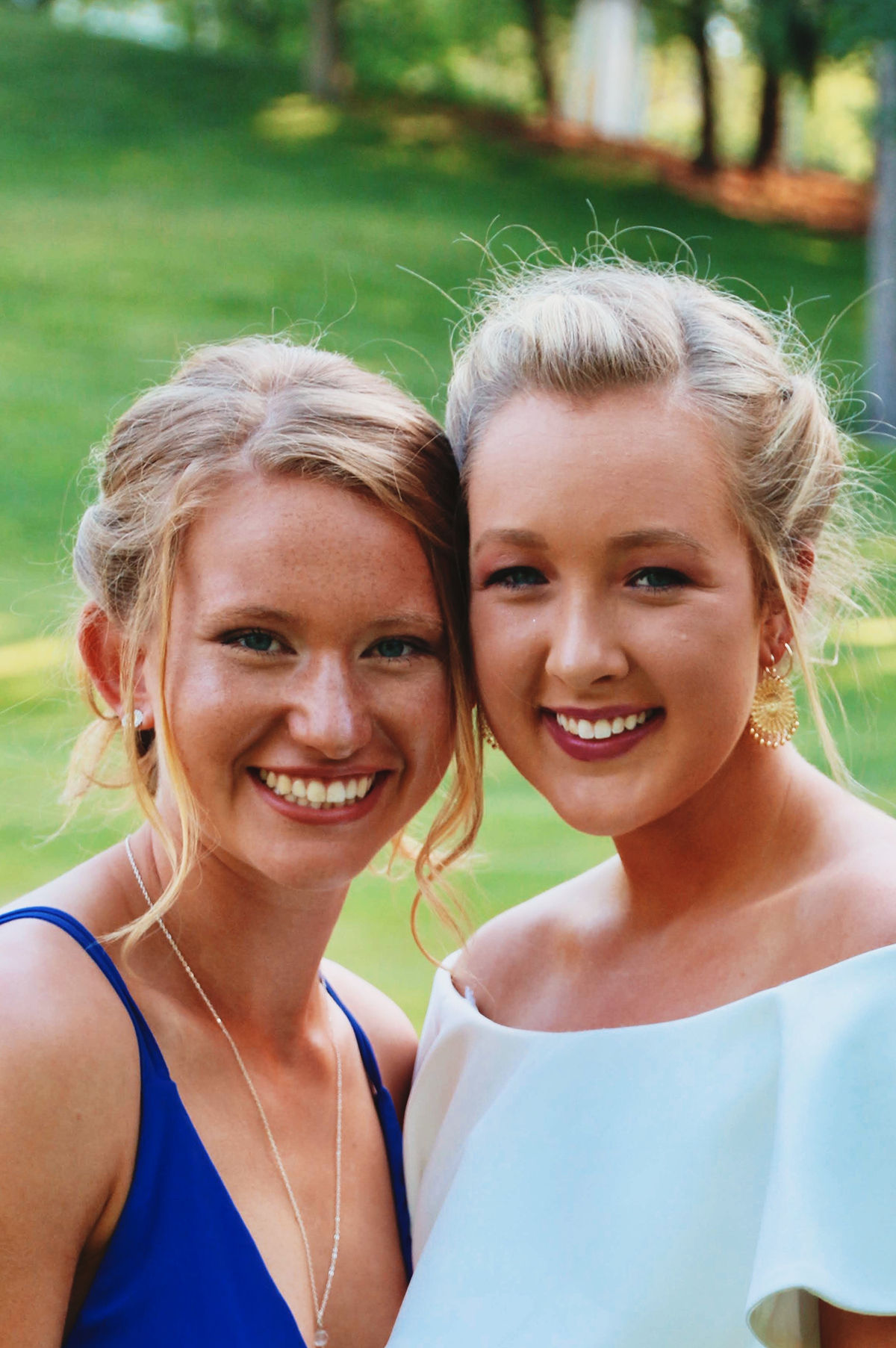 Natick High’s co-captains in field hockey are Maddie Clark, left, and Marie Canty