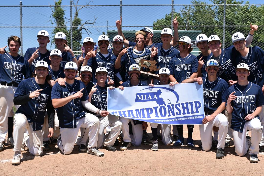 South Sectional champions in 2019, Medway Baseball has strong players, but with a loss of 10 seniors last year, some growth as well. Contributed photo.