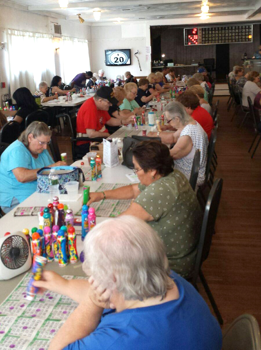 Area residents play bingo at the Ashland VFW each Sunday and Monday. (Photo/courtesy Wayne Richards)