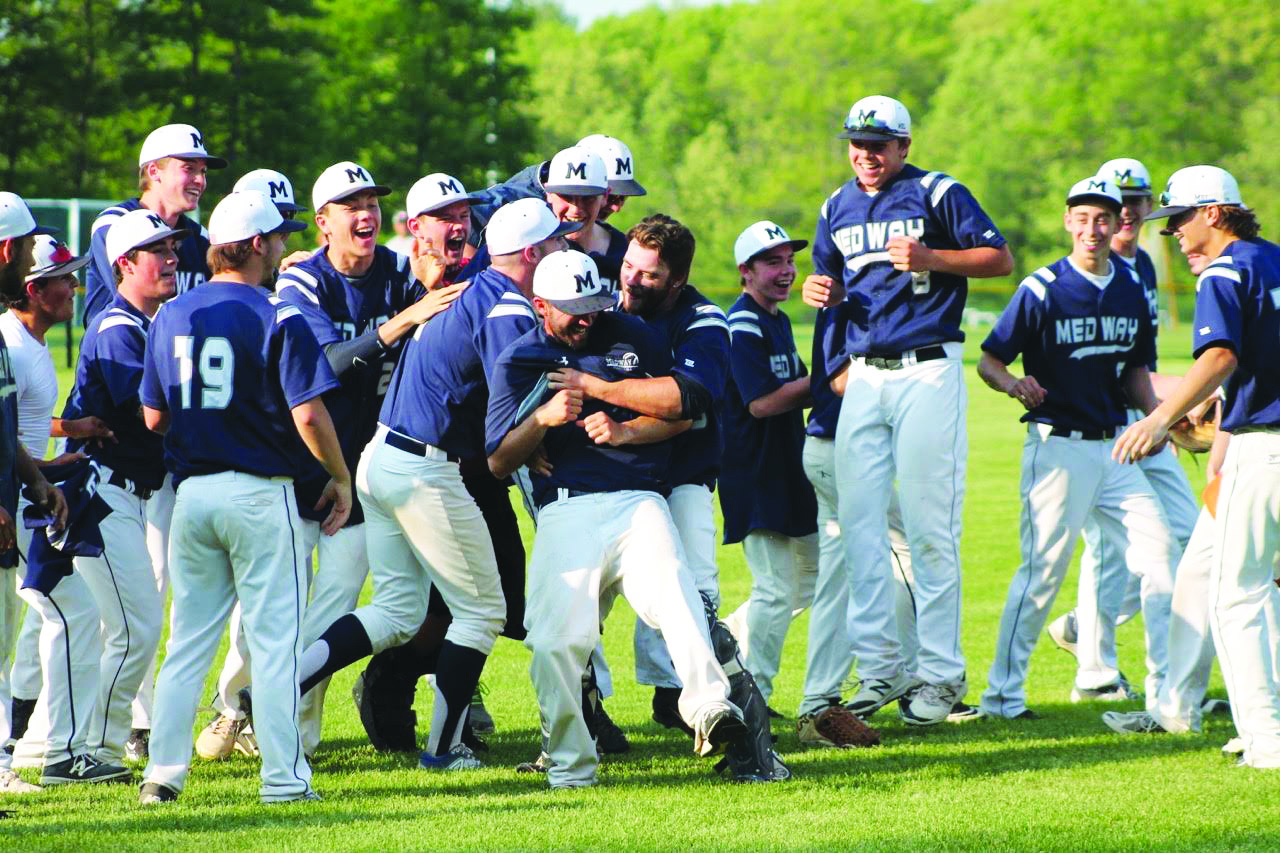 Medway’s baseball team celebrated when it won the Tri Valley League championship last year, and coach Mike Coppinger says, “It’s never easy to win the TVL crown but there’s no reason why we can’t repeat.’’